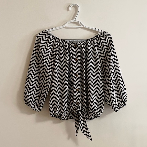 VINTAGE Chevron Blouse - Picture 1 of 5